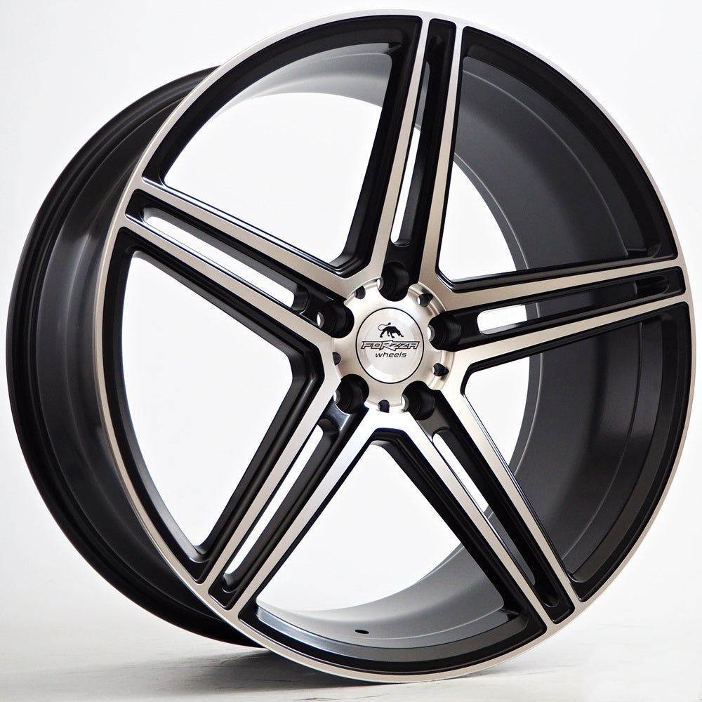 FORZZA BOSAN 20" - BLACK MATT FACE MACHINED - 5X112