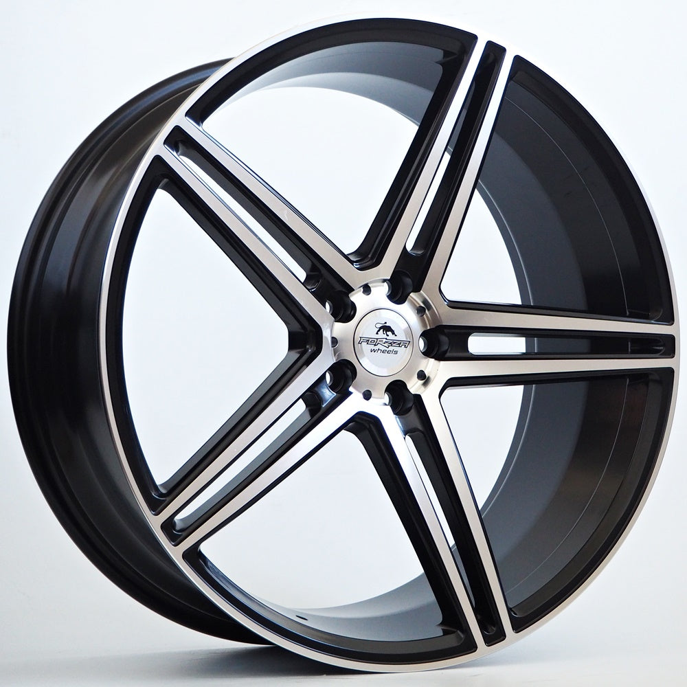 FORZZA BOSAN 22" - BLACK MATT FACE MACHINED - 5X112