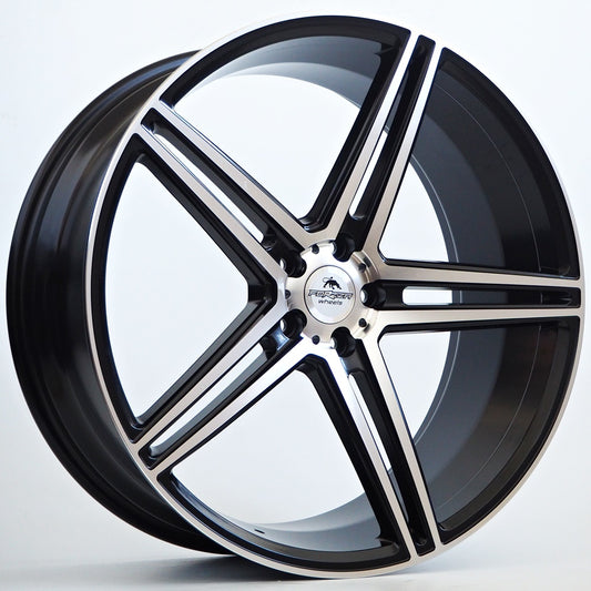 FORZZA BOSAN 22" - BLACK MATT FACE MACHINED - 5X112