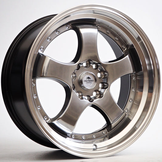 FORZZA FLAMBER 18" - HYPER BLACK LIP MACHINED - 5X114.3 ; 5X120