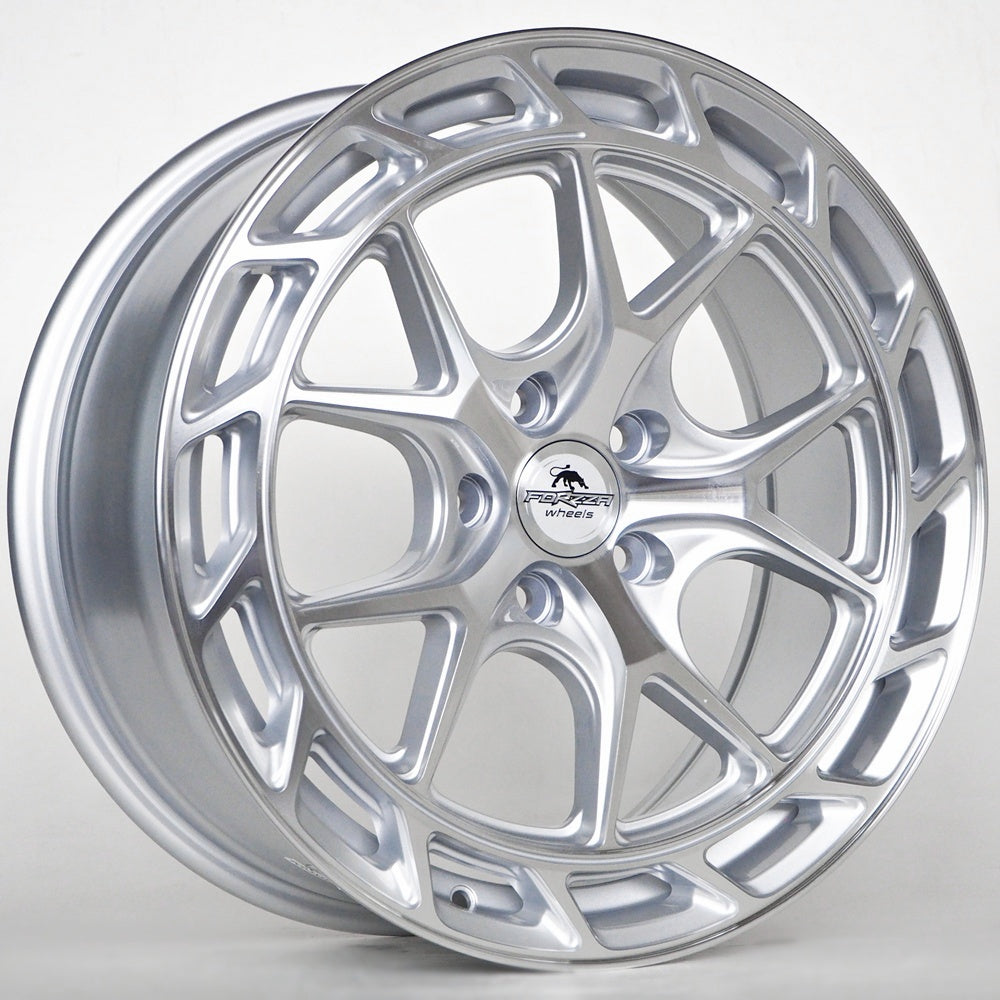 FORZZA SATURN 18" - SILVER FACE MACHINED - 5X112