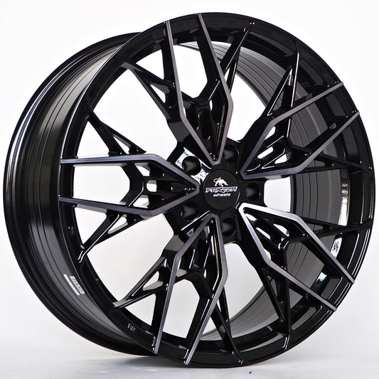 FORZZA SPETRUM 19" - BLACK FACE MACHINED + BLACK CLEAR COAT - 5X120